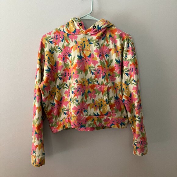 Picture Floral Cropped Hoodie - Picture 2 of 4